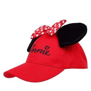 NWT Women's Disney's Minnie Mouse 3D Bow Baseball Hat With Ears ❤️🖤